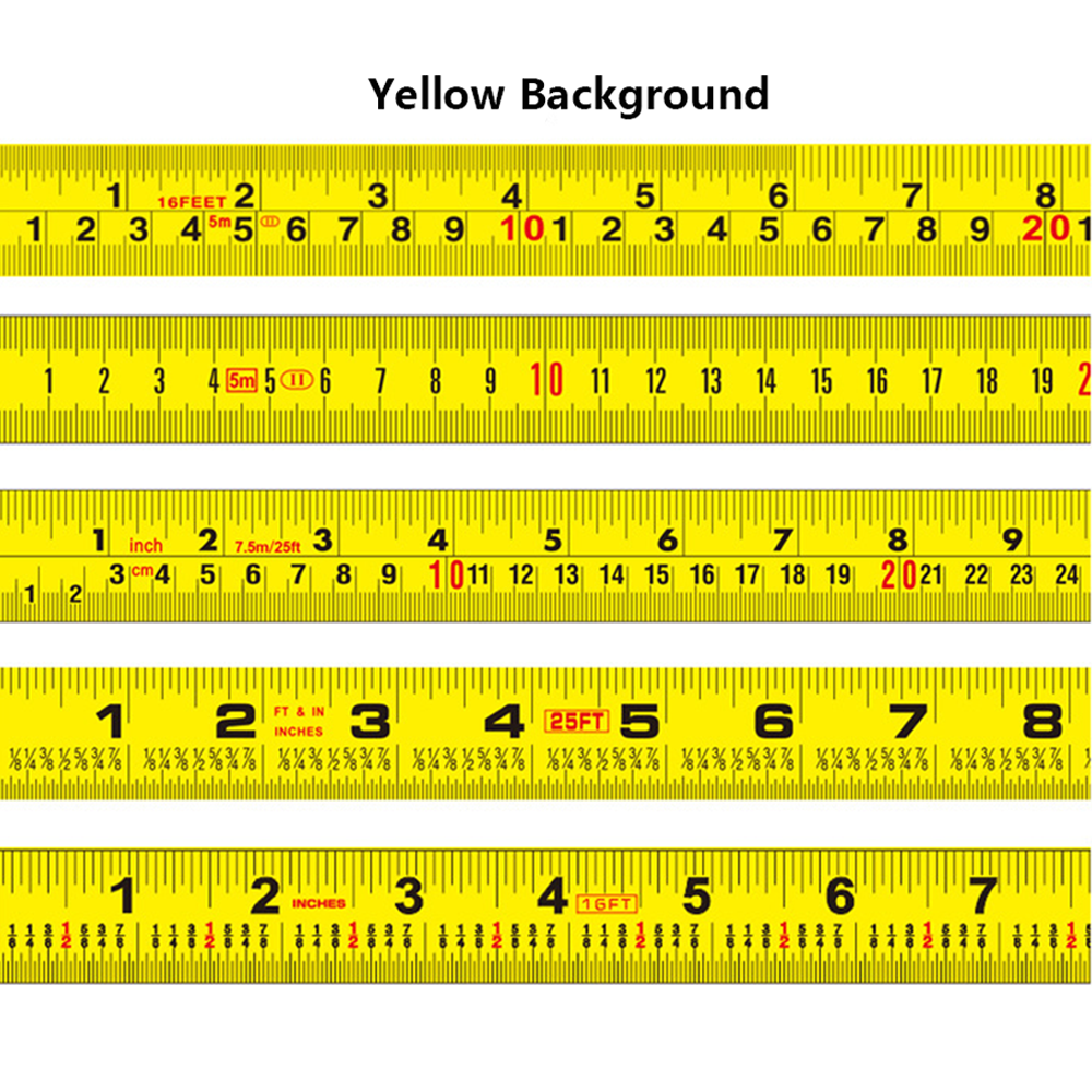 WOOKTOOL custom tape measure yellow blade background options with metric and inch markings